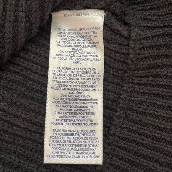 Chaps Valley Inn Black Cardigan Sweater Size Small NWT - Picture 5 of 5